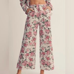 Lov lov Washed rose high waisted wide leg pants